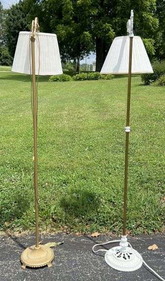 Early Cast Iron Ornate Floor Mounting Reading Lamp