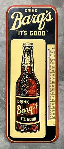 Barq's Root Beer Metal Thermometer image