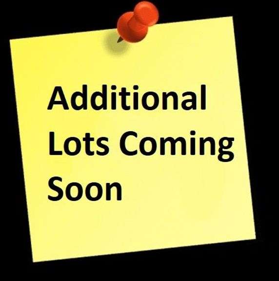 Additional Lots Coming Soon
