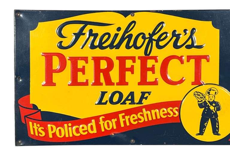 Freihofer's Perfect Loaf Metal Bread Sign