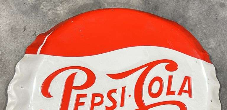 Pepsi-Cola Bottle Cap Metal Sign