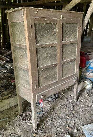 Primitive 12-Tin Door Pie Safe