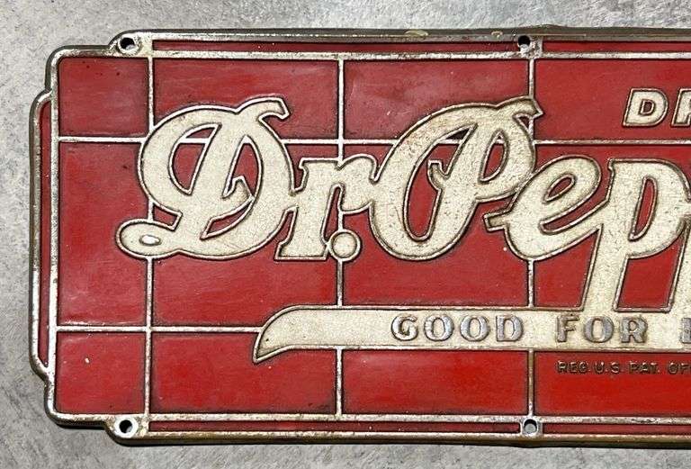 Dr. Pepper Aluminum Badge Sign