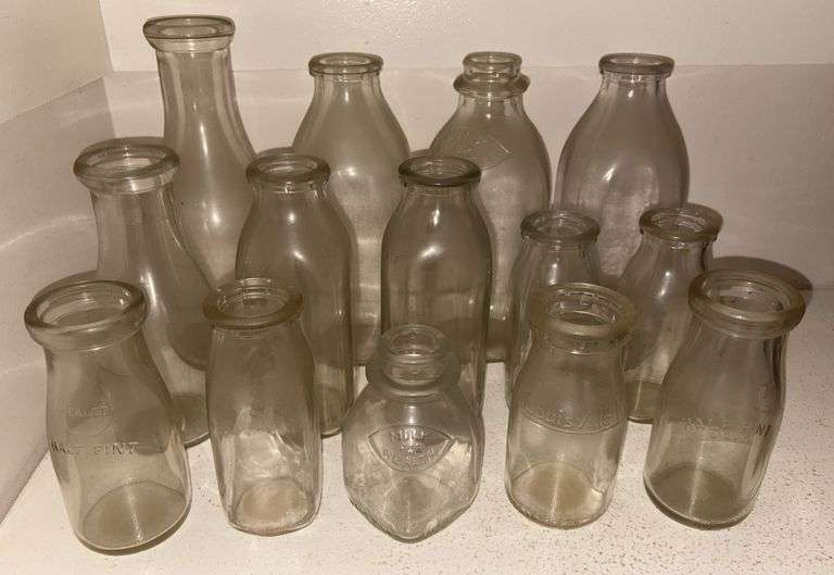 Early Glass Milk Bottles