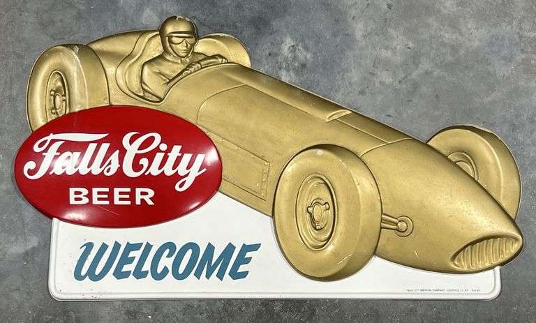 1963 Falls City Beer Vac-U-Form Indy 500 Racer Sign image