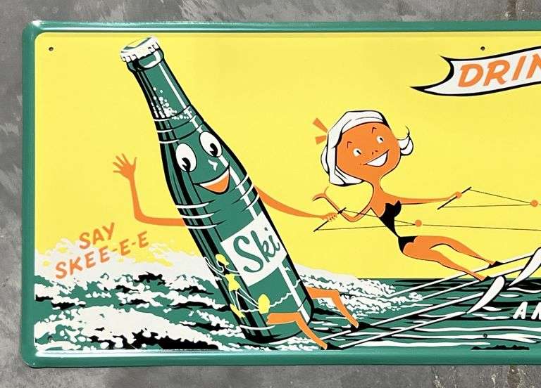 Ski Cola Metal Sign