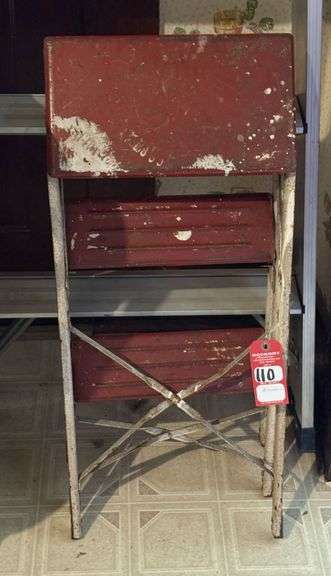 Cosco Folding Step Ladder & Vintage Step Stool