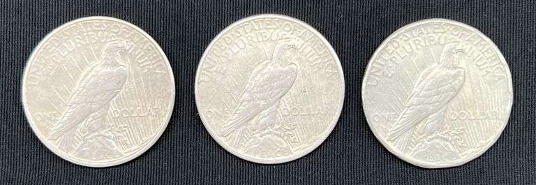 1922 & 1925 Peace Silver Dollars