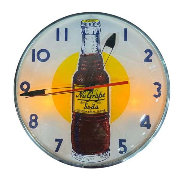 NuGrape Soda Telechron Lighted Clock image