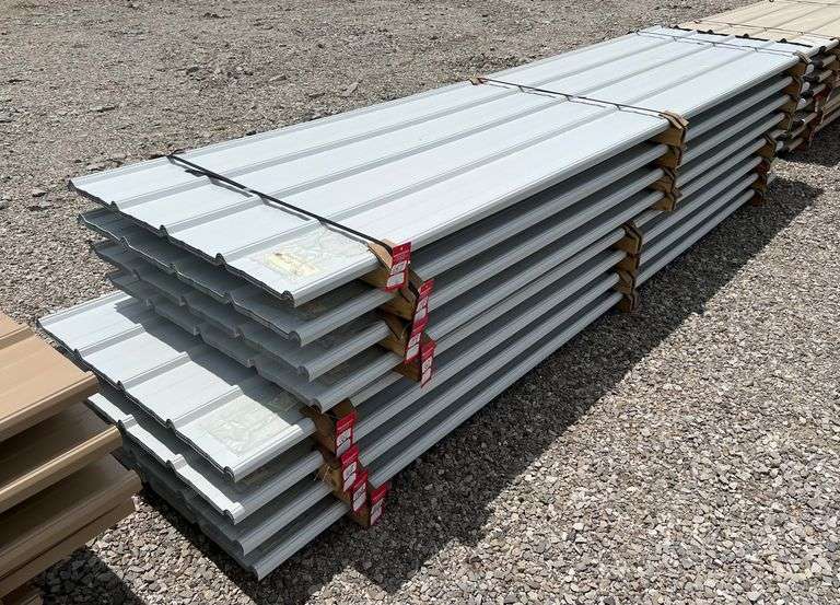 Nicorr Stormshield 29 Gauge Metal Siding/Roofing, qty: 25 sheets & Sure Loc #10 1.5" Hex Head Metal Screws, qty: 500 screws