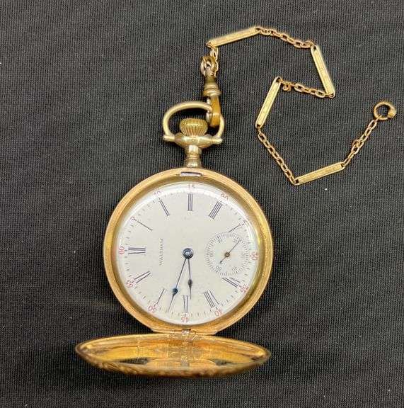 Vintage Waltham 15 Jewel Pocket Watch with Chain