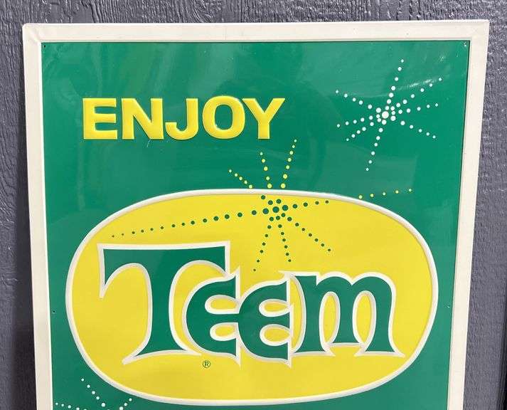 Teem Lemon-Lime Drink Metal Sign