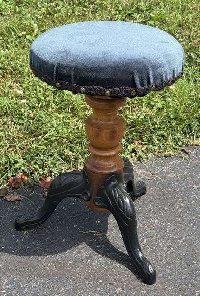 Early Stool with Cast Iron Legs