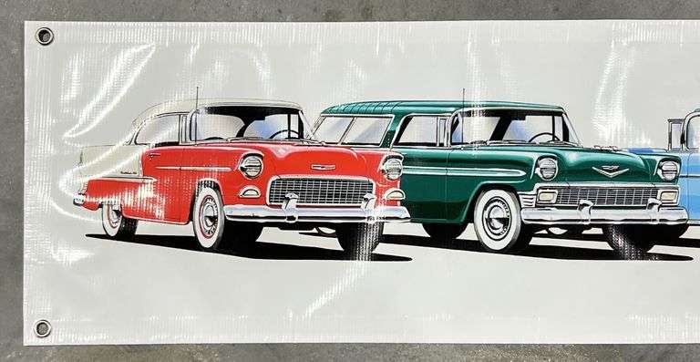Banner Featuring 1955-1956-1957 Chevrolet Automobiles