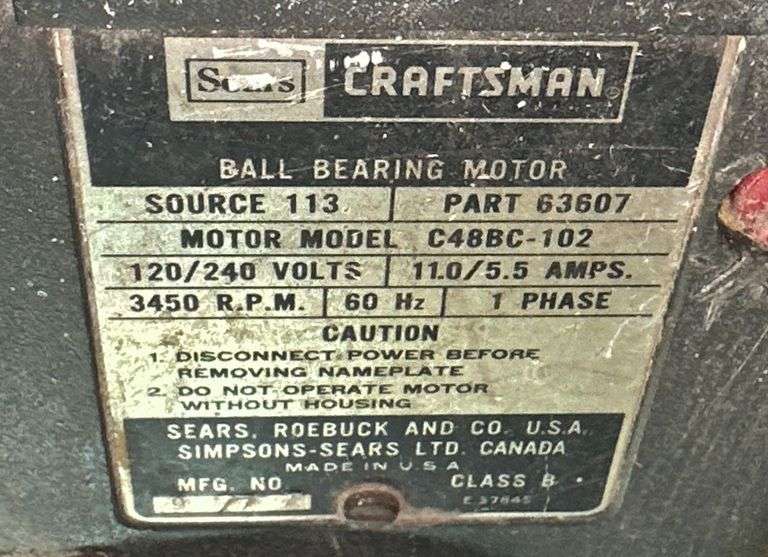 Craftsman 10" Radial Arm Saw