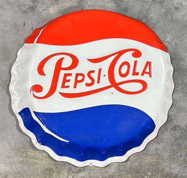 Pepsi-Cola Bottle Cap Metal Sign image