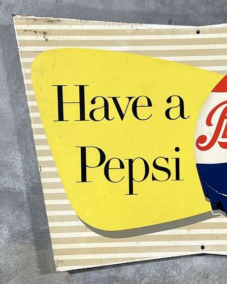 Pepsi-Cola "Have a Pepsi" Dual Flange Metal Sign