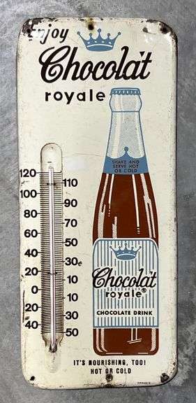 Chocolate Royale Chocolate Drink Metal Thermometer image