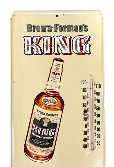Brown-Forman's King Blended Whisky Metal Thermometer