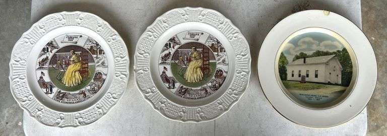 Pennington Chapel Church & Indiana Home Economic Association Commemorative Plates image