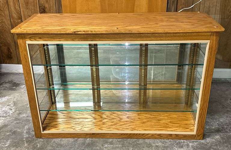 Handmade Oak Display Cabinet with Glass Fronts