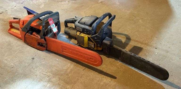 Husqvarna 235 & McCulloch Mac 3818 Gas Powered Chainsaws