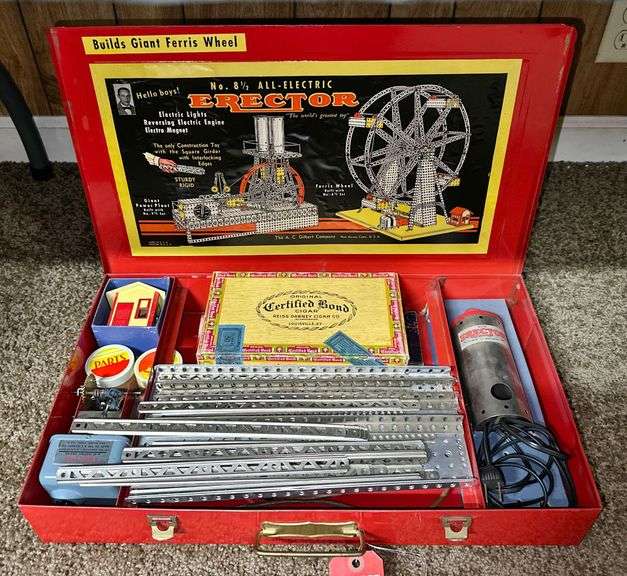 Vintage A.C. Gilbert Co. No. 8 1/2 All-Electric Erector Set