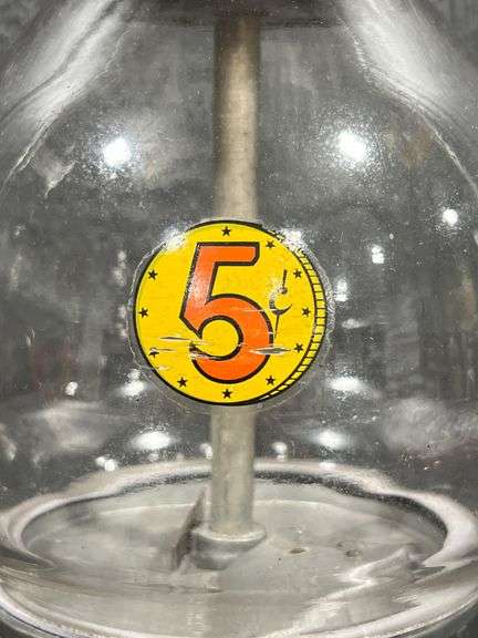 Early 5-Cent Coin Operated Gum/Nut Machine