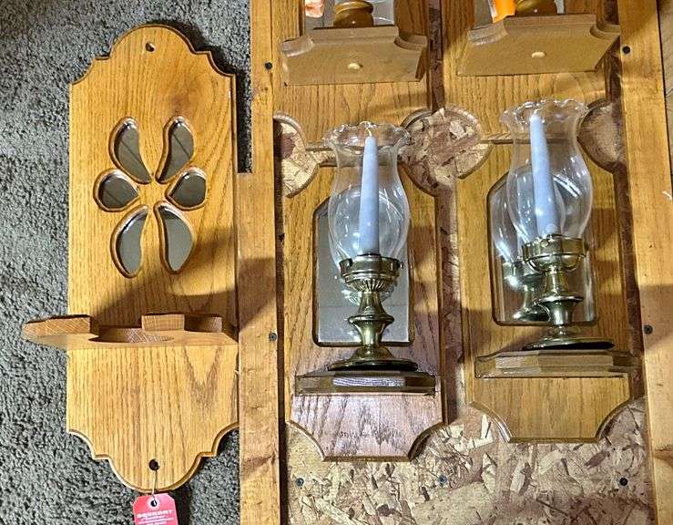 Solid Oak Wall Mounted Lamps
