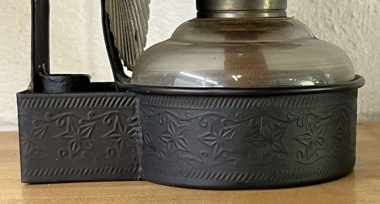 Early Wall-Mounted Oil Lamps with Reflector