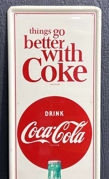 Coca-Cola "Things Go Better with Coke" Metal Sign