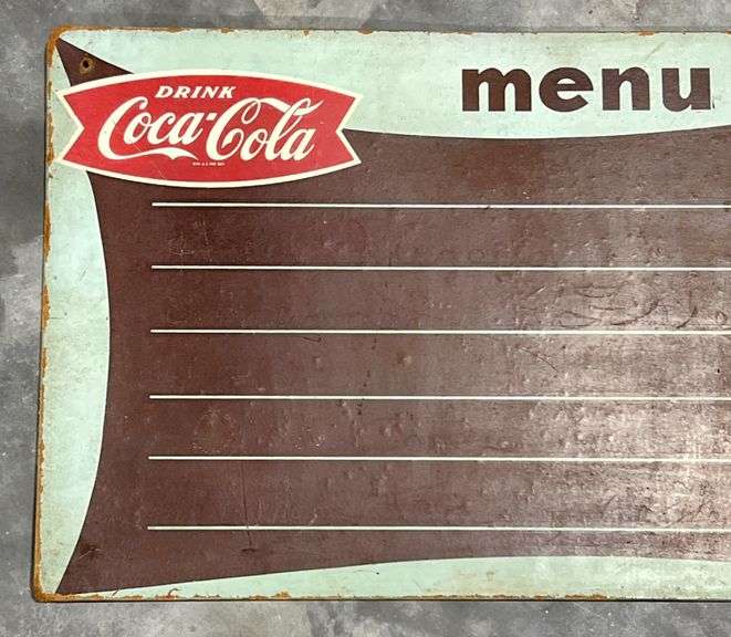Coca-Cola Masonite Menu Board