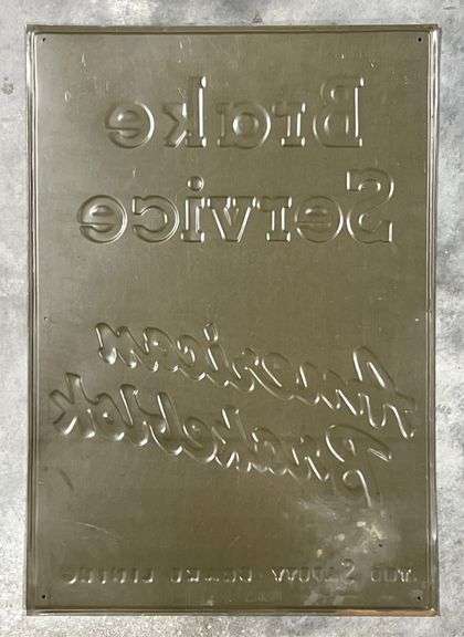 American Brakeblok Break Service Metal Sign