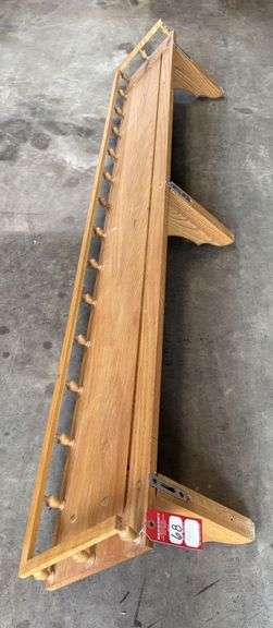 Oak Wall Mounted Display Shelf