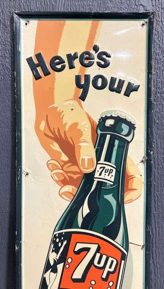 1946 7Up "Fresh Up" Metal Sign