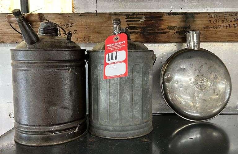 Vintage Canteen & Kerosene Cans