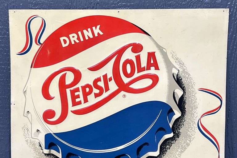 Pepsi-Cola Metal Sign