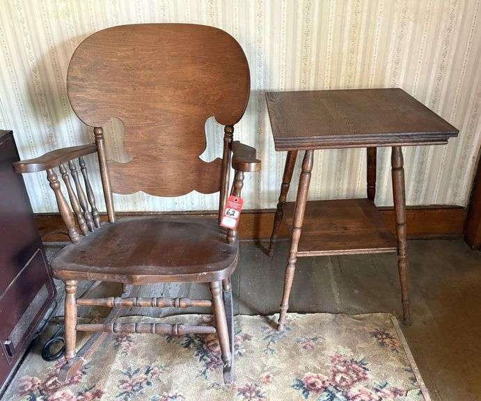 Vintage Rocker & Occasional Table