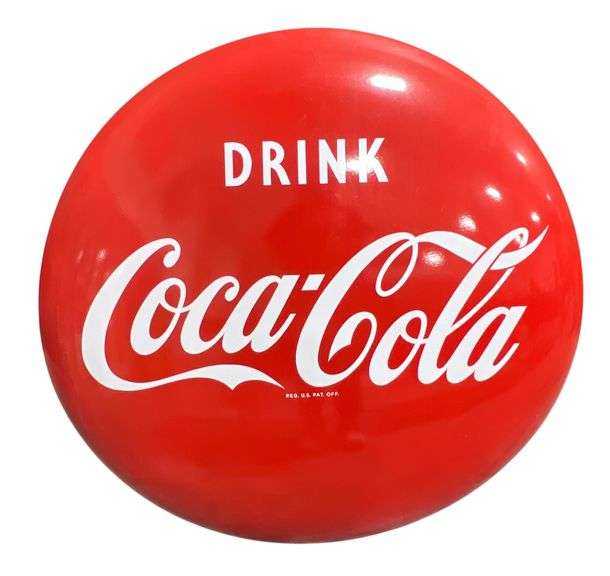 Drink Coca-Cola Porcelain Button Sign image