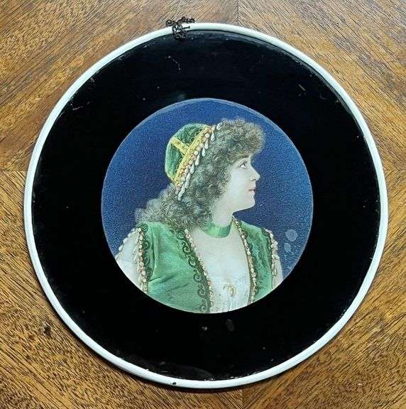 Early Reverse Painted Wall Hanging