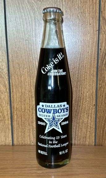 1984 Coca-Cola "Dallas Cowboys Silver Season" Commemorative Bottle - Rare image