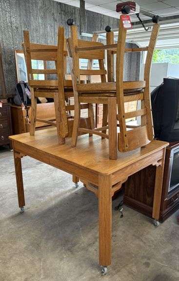 Vintage Oak Table & Chairs