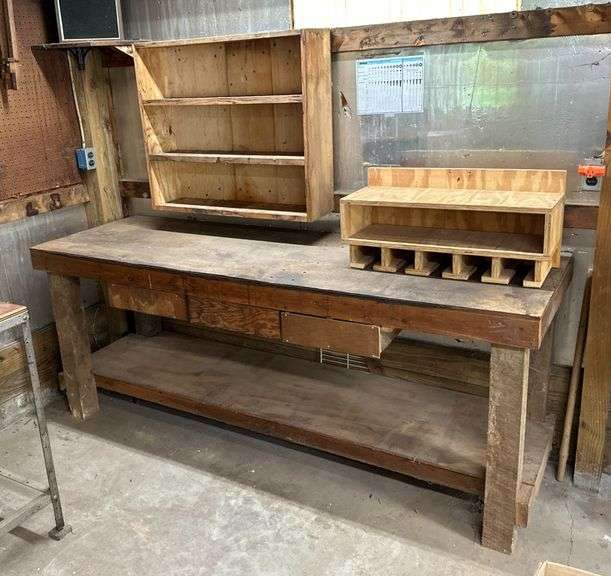 Shop Built Work Bench & Cabinets