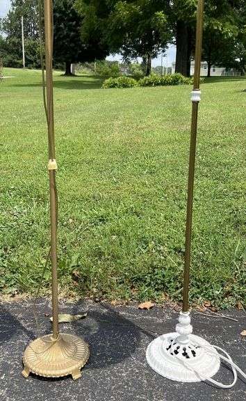 Early Cast Iron Ornate Floor Mounting Reading Lamp