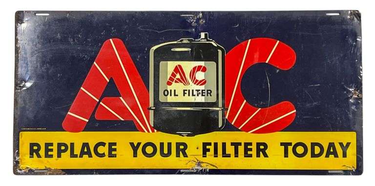 AC Oil Filter Metal Sign image