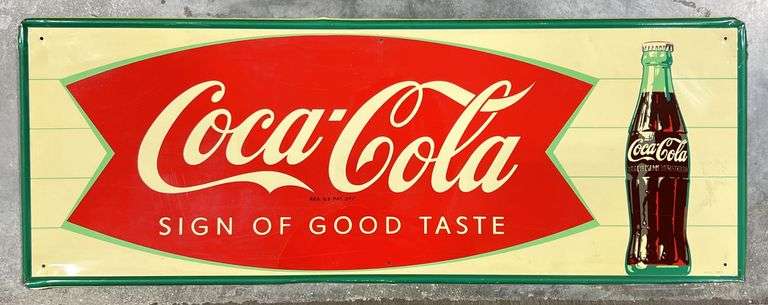 Coca-Cola "Sign of Good Taste" Metal Sign image