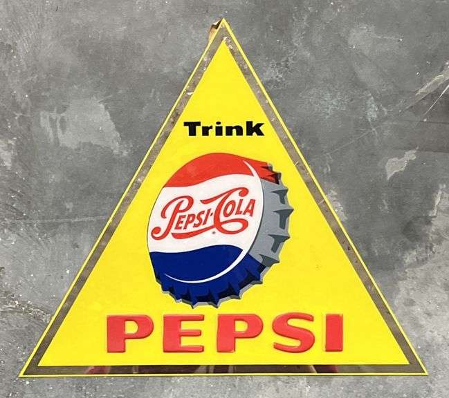Trink Pepsi-Cola Plastic Decal Pyramid Sign image