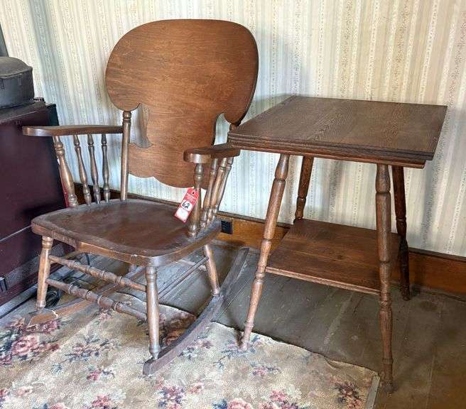 Vintage Rocker & Occasional Table