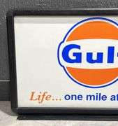Gulf Metal Pump Topper Display Sign