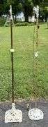 Early Cast Iron Ornate Floor Mounting Reading Lamp